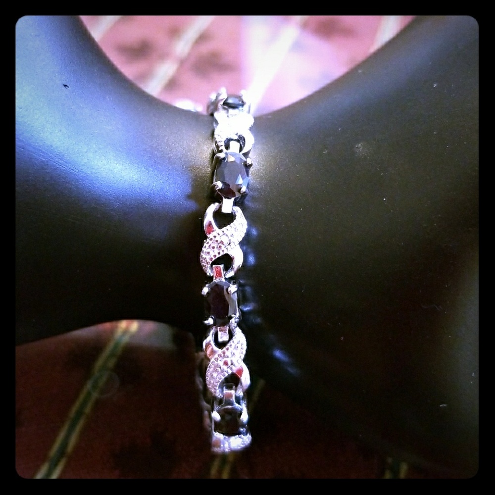 Sapphire, Diamond Infinity Tennis Bracelet